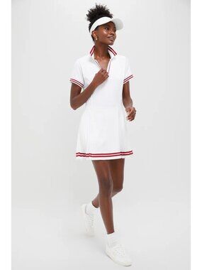 Tuckernuck Tnuck Sport Performance Jersey Beatrice Tennis Dress in White Small